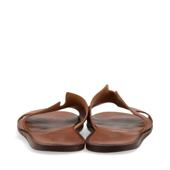 Men\'s Brown Leather Slide Sandals main image 4